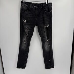 Men’s rta streetwear hypebeast distress black ripped jeans size 36